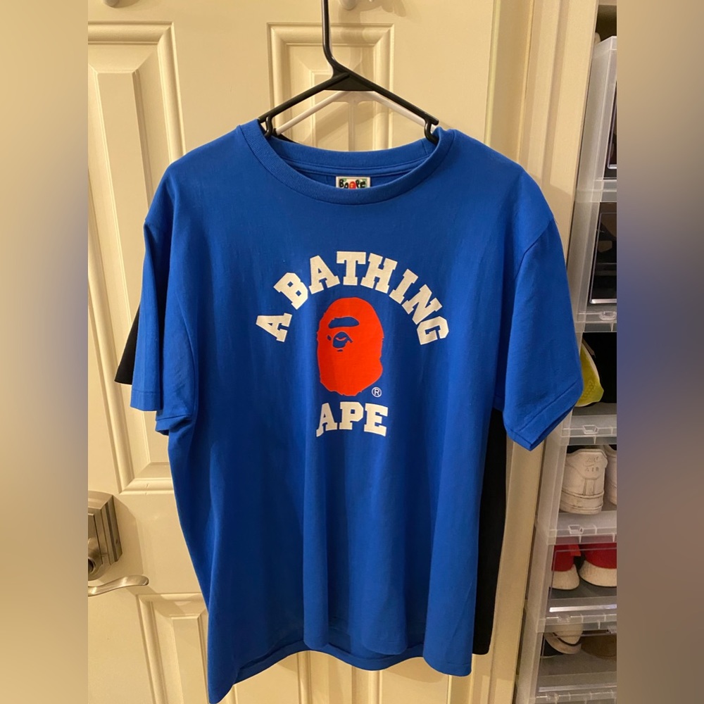 Bape shirt size large pre owned